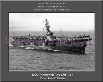 USS Shamrock Bay CVE 84 Personalized Photo on Canvas