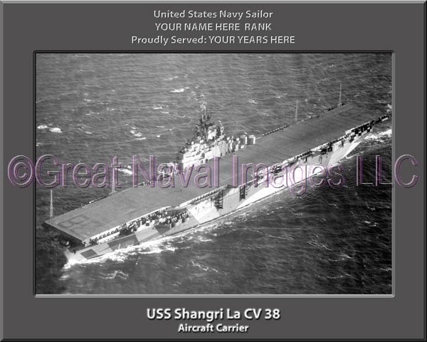 USS Shangri La CV 38 Personalized Photo on Canvas