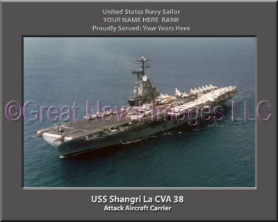 USS Shangri La CVA 38 Personalized Photo on Canvas