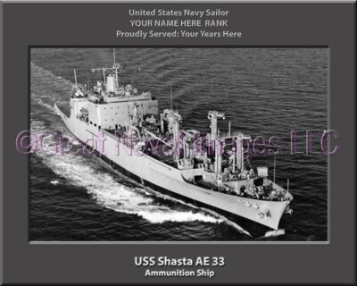 USS Shasta AE 33 Personalized Navy Ship Photo
