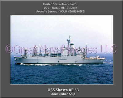 USS Shasta AE 33 Personalized Navy Ship Photo