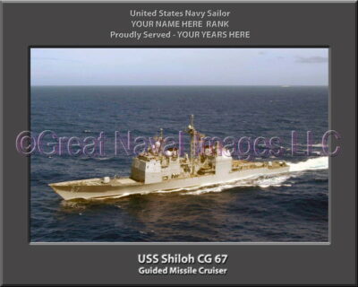 USS Shiloh CG 67 Personalized Navy Ship Photo Printed on Canvas