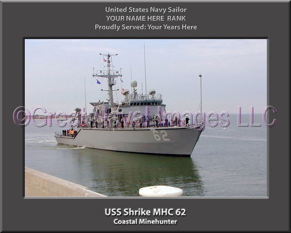 USS Shrike MHC 62 Personalized Photo on Canvas
