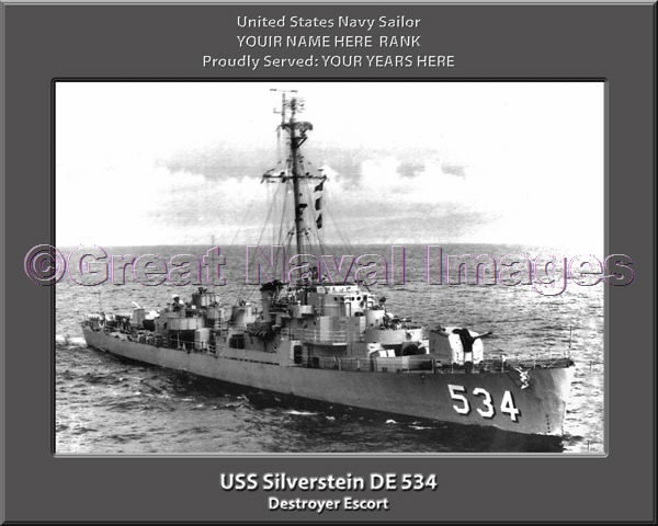 USS Silverstein DE 534 Personalized Navy Ship Photo