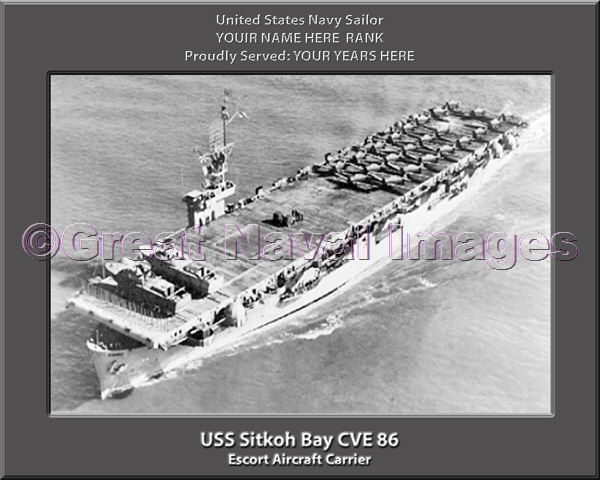 USS Sitkoh Bay CVE 86 Personalized Photo on Canvas