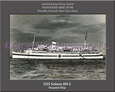 USS Solace AH 5 Personalized Navy Ship Photo