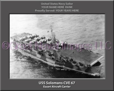 USS Solomans CVE 67 Personalized Photo on Canvas