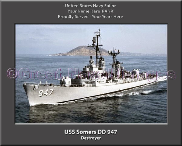 USS Somers DD 947 Personalized Navy Ship Photo