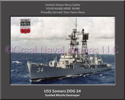 USS Somers DDG 34 Personalized Navy Ship Photo