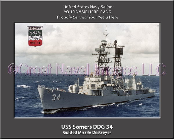 USS Somers DDG 34 Personalized Navy Ship Photo