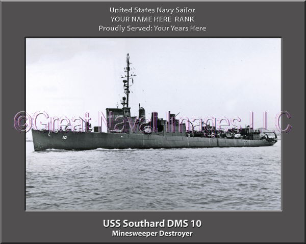 USS Southard DMS 10 : Personalized Navy Ship Photo