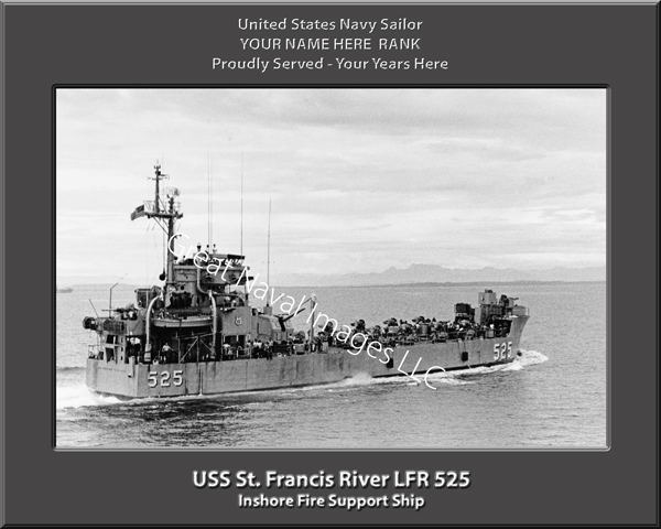 USS St Francis River LFR 525 Personalized Navy Ship Photo