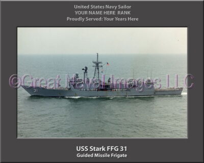USS Stark FFG 31 Personalized Ship Photo on Canvas