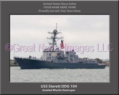 USS Sterett DDG 104 Personalized Navy Ship Photo