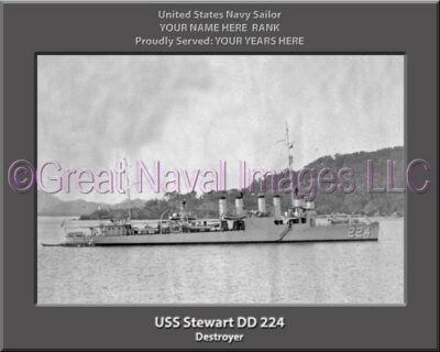 USS Stewart DD 224 Personalized Navy Ship Photo