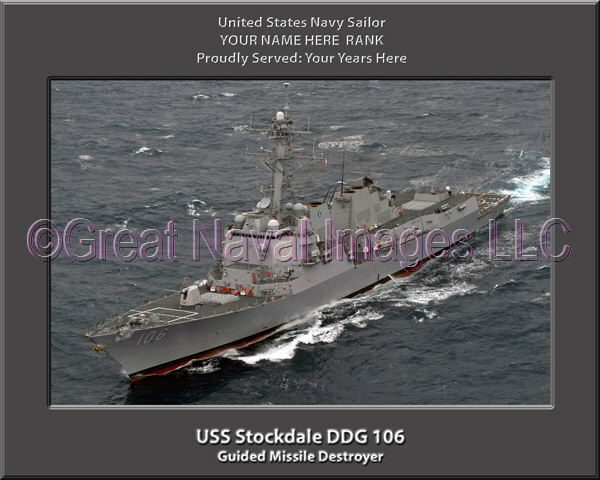 USS Stockdale DDG 106 Personalized Navy Ship Photo
