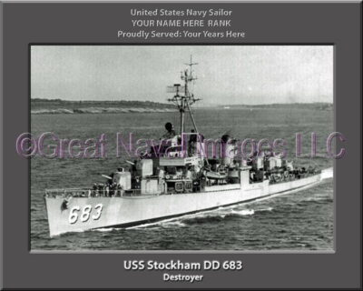 USS Stockham DD 863 Personalized Navy Ship Photo