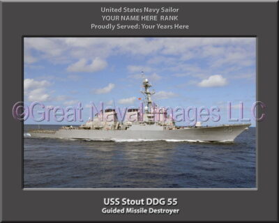 USS Stout DDG 55 Personalized Navy Ship Photo
