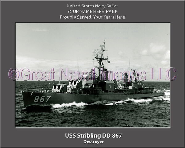 USS Stribling DD 867 Personalized Navy Ship Photo