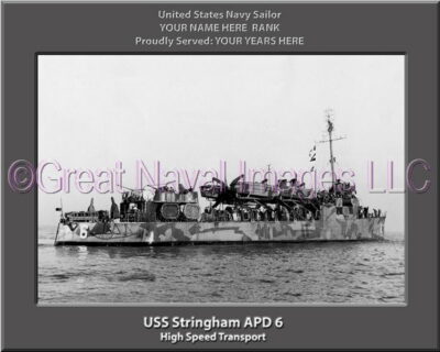 USS Stringham APD 6 Personalized Navy Ship Photo