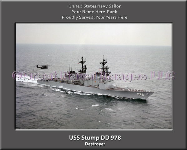 USS Stump DD 978 Personalized Navy Ship Photo