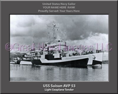 USS Suisun AVP 53 Personalized Navy Ship Photo