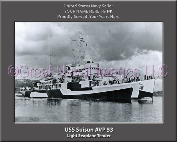 USS Suisun AVP 53 Personalized Navy Ship Photo