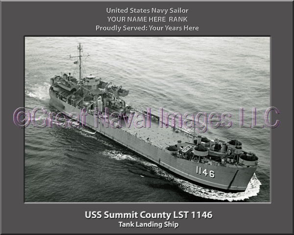 USS Summit County LST 1146 Personalized Navy Ship Photo