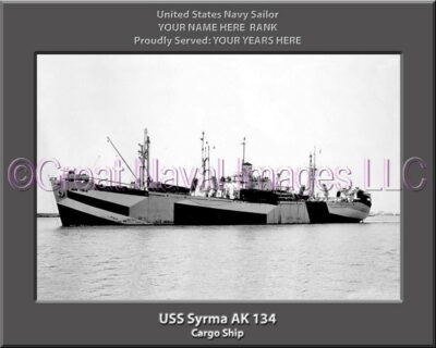 USS Syrma AK 134 Personalized Navy Ship Photo
