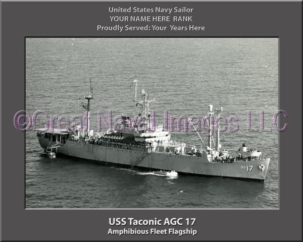 USS Taconic AGC 17 Personalized Navy Ship Photo