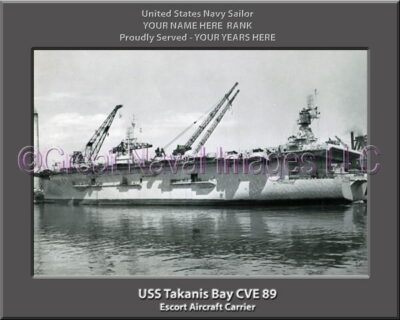 USS Takanis Bay CVE 89 Personalized Photo on Canvas