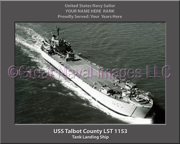 USS Talbot County LST 1153 Personalized Navy Ship Photo