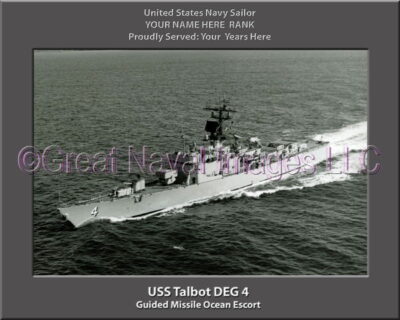 USS Talbot DEG 4 Personalized Navy Ship Photo