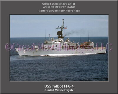 USS Talbot FFG 4 Personalized Ship Photo on Canvas