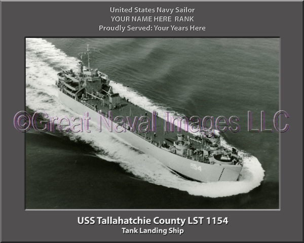 USS Tallahatchie County LST 1154 Personalized Navy Ship Photo