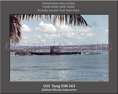 USS Tang SSN 653 Personalized Photo on Canvas