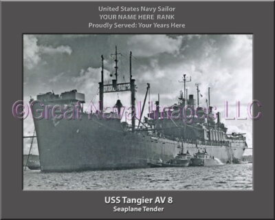 USS Tangier AV 8 Personalization Navy Ship Photo