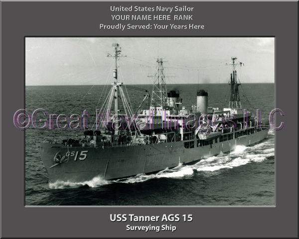 USS Tanner AGS 15 Personalization Navy Ship Photo