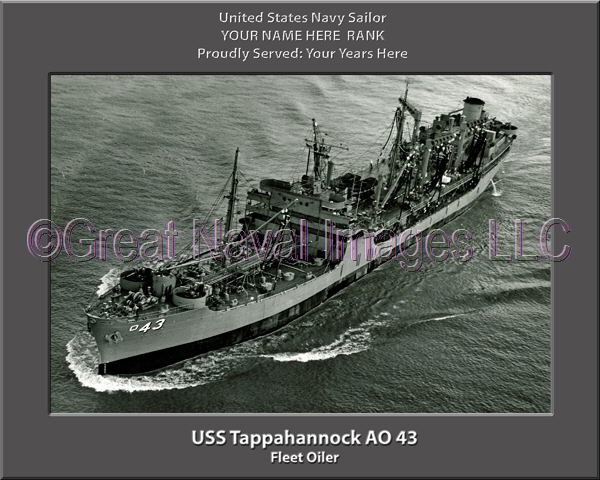 USS Tappahannock AO 43 Personalization Navy Ship Photo