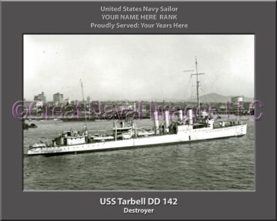 USS Tarbell DD 142 Personalized Navy Ship Photo