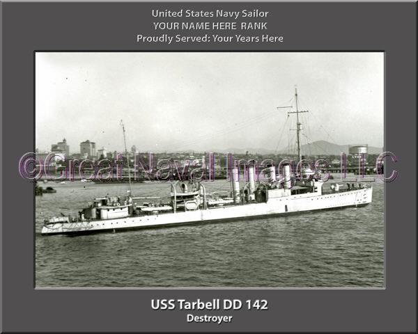 USS Tarbell DD 142 Personalized Navy Ship Photo