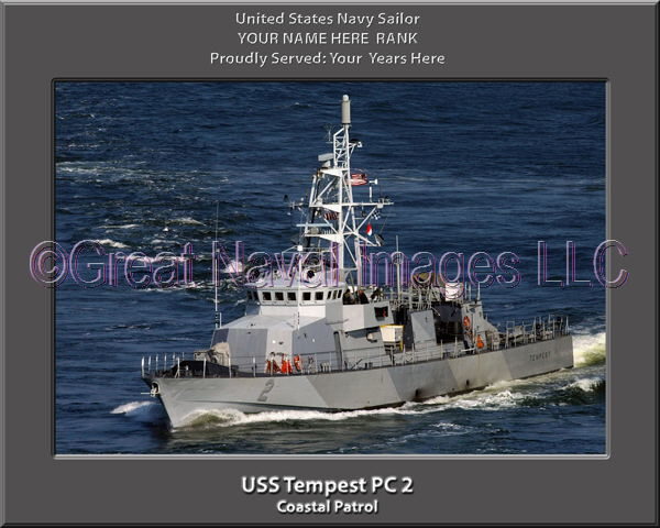 USS Tempest PC 2 Personalized Photo on Canvas
