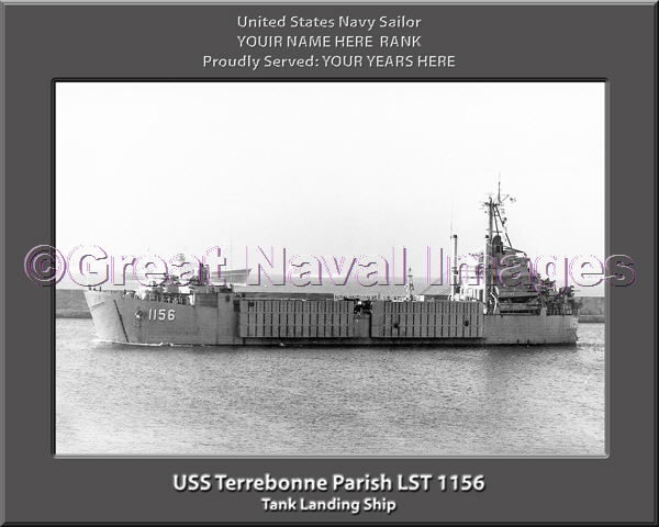 USS Terrebonne Parish LST 1156 Personalized Navy Ship Photo