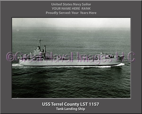 USS Terrel County LST 1157 Personalized Navy Ship Photo