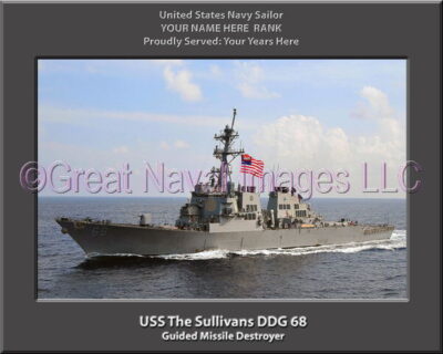 USS The Sullivans DDG 68 Personalized Navy Ship Photo