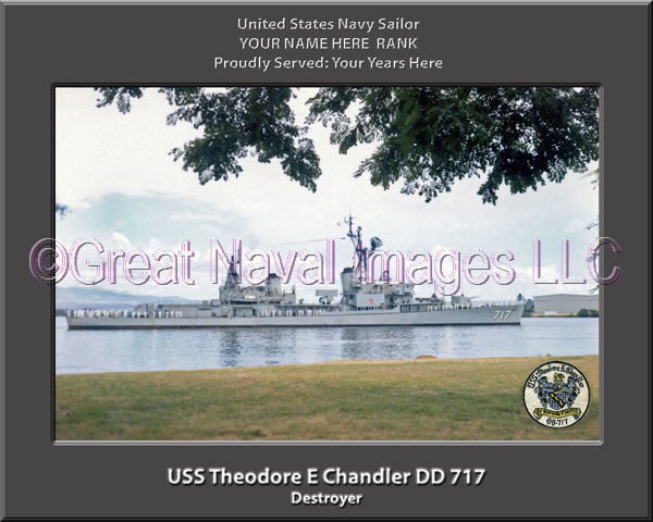 USS Theodore E Chandler DD 717 Personalized Navy Ship Photo