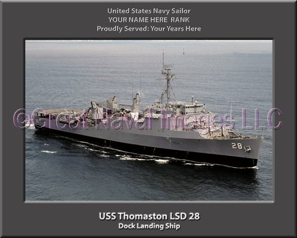 USS Thomaston LSD 28 Personalized Navy Ship Photo