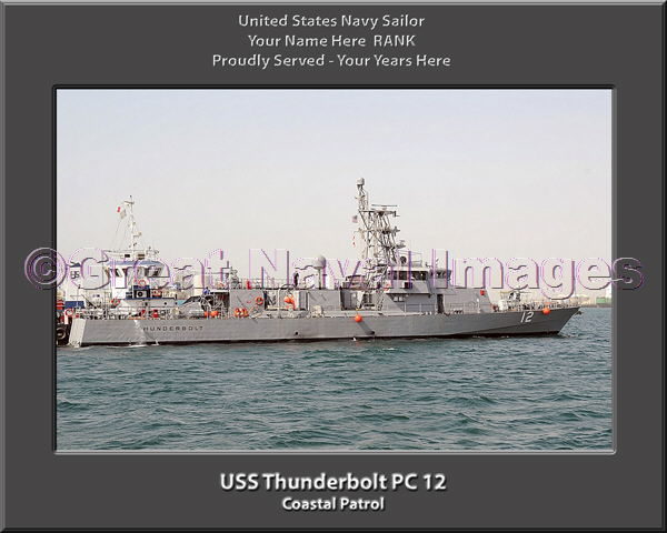 USS Thunderbolt PC 12 Personalized Photo on Canvas