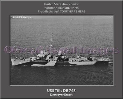 USS Tills DE 748 Personalized Navy Ship Photo
