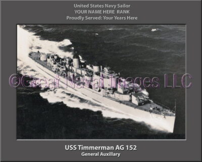USS Timmerman AG 152 Personalization Navy Ship Photo